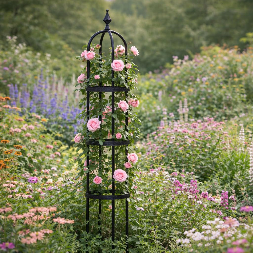 Evergreen Garden assembly and hardware image showing included stainless steel fasteners