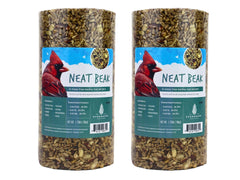 Evergreen Farm and Garden front packaging showing two small Neat Beak cylinders and benefits
