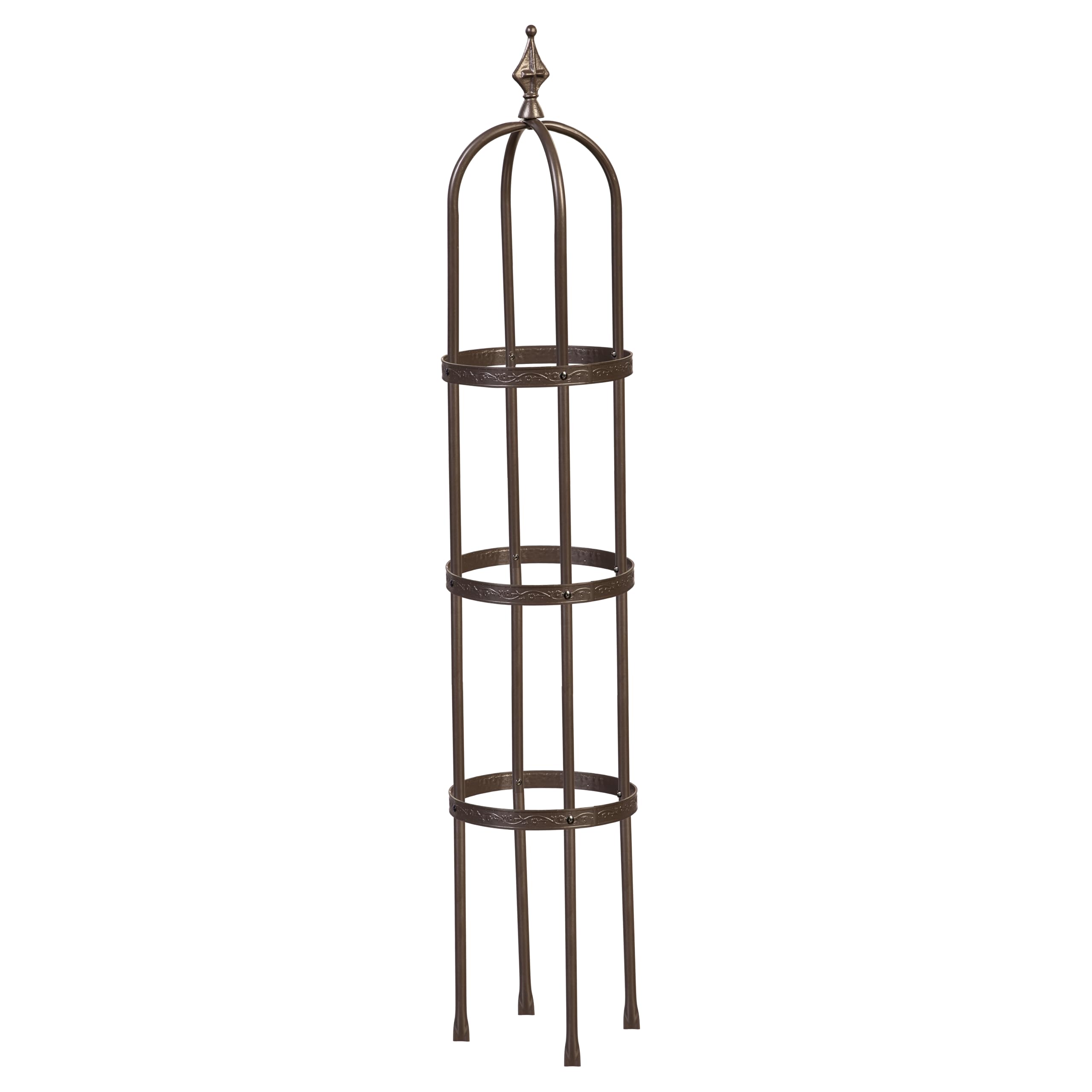Evergreen trellis front view showing bronze finish and garden decor benefit
