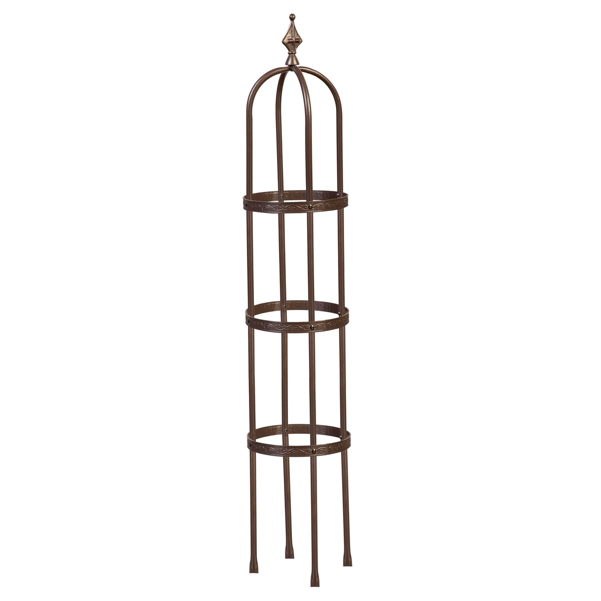 Evergreen trellis front view showing bronze finish and garden decor benefit