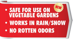 Everguard applied in a garden protecting plants and reducing browsing damage