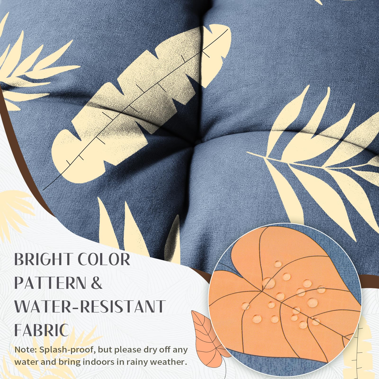 EverPine cushion ties and back edge for secure fit and stability