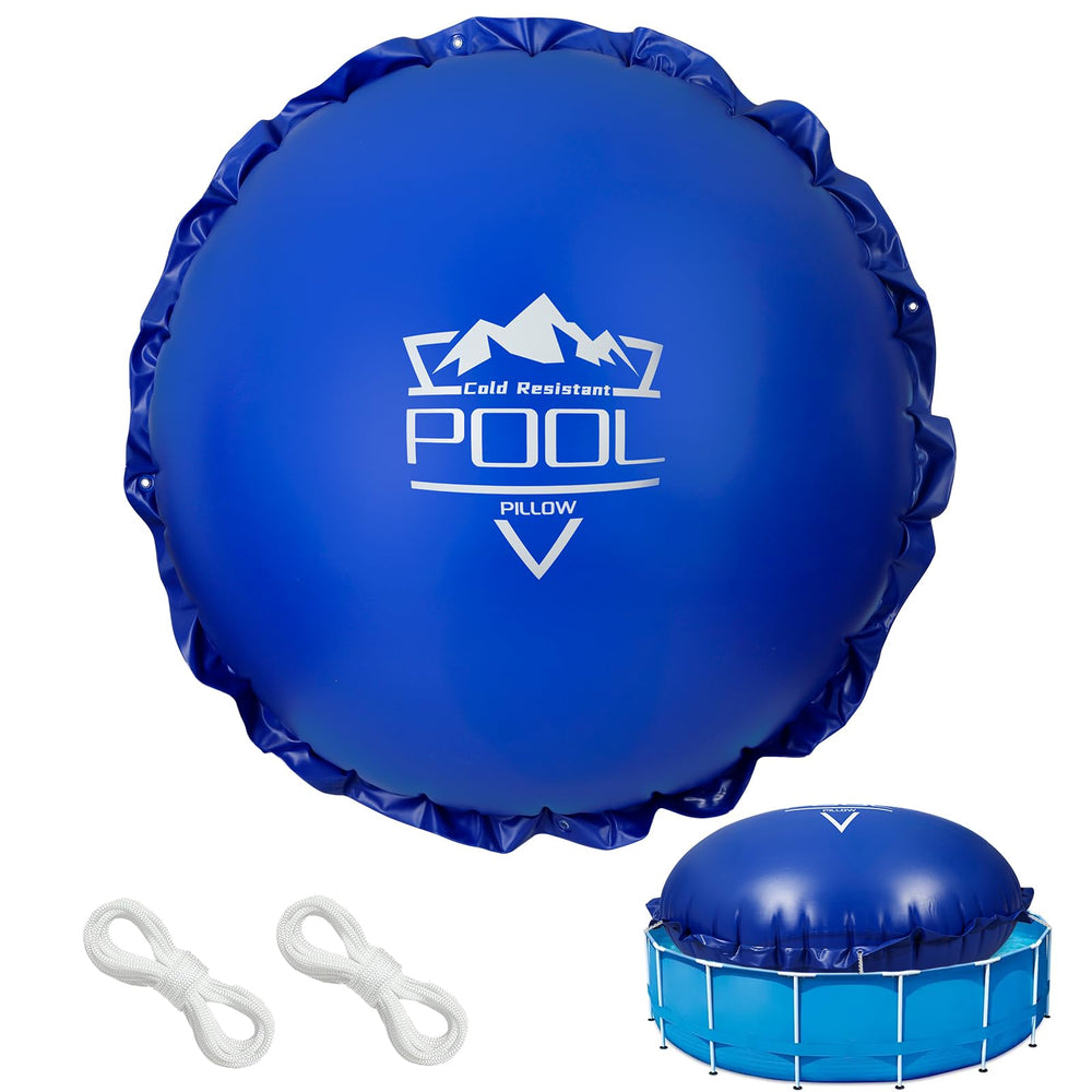 EVERRUSH front packaging showing durable pool pillow and winter protection benefit