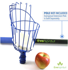 EVERSPROUT threaded connection detail showing secure twist-on fit for poles