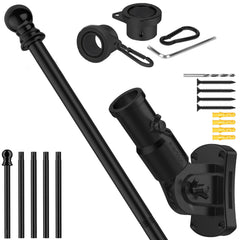 evertoco front package view showing complete flag pole kit and quick install benefit