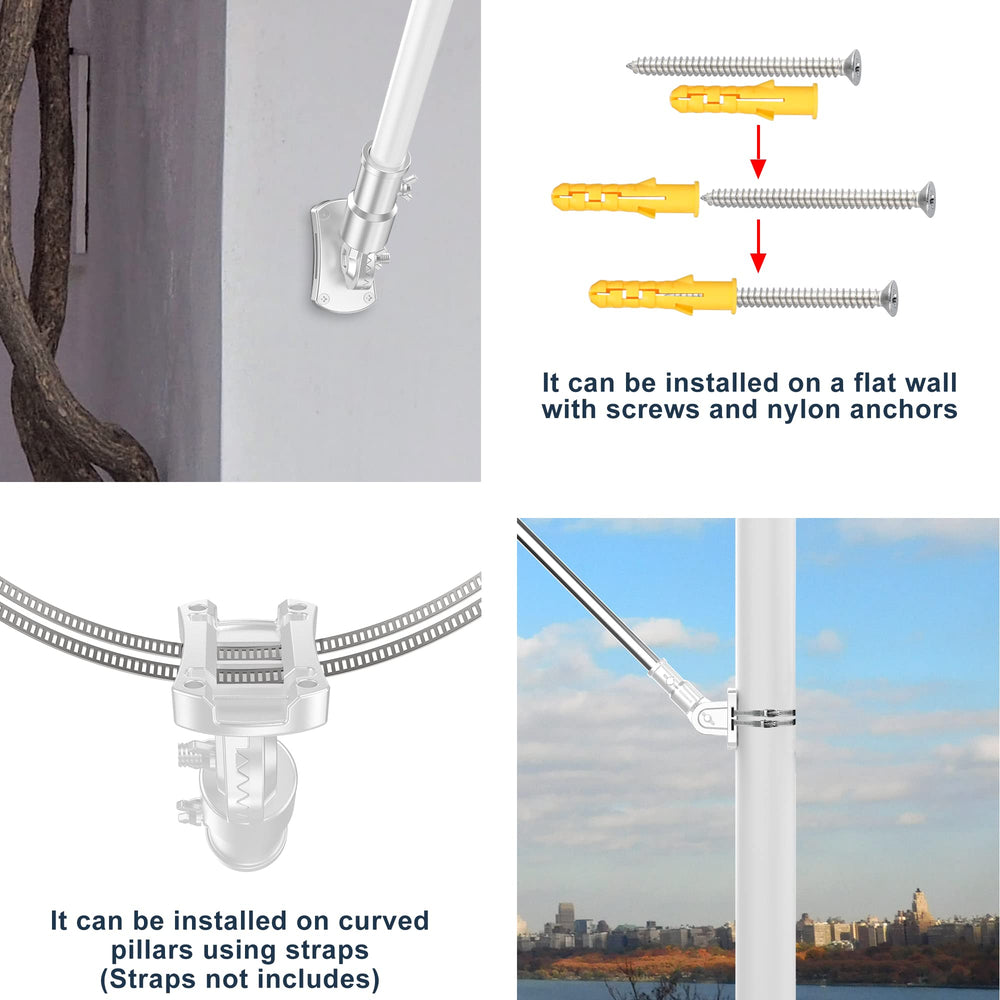 evertoco size comparison with standard 1-inch pole for correct fit