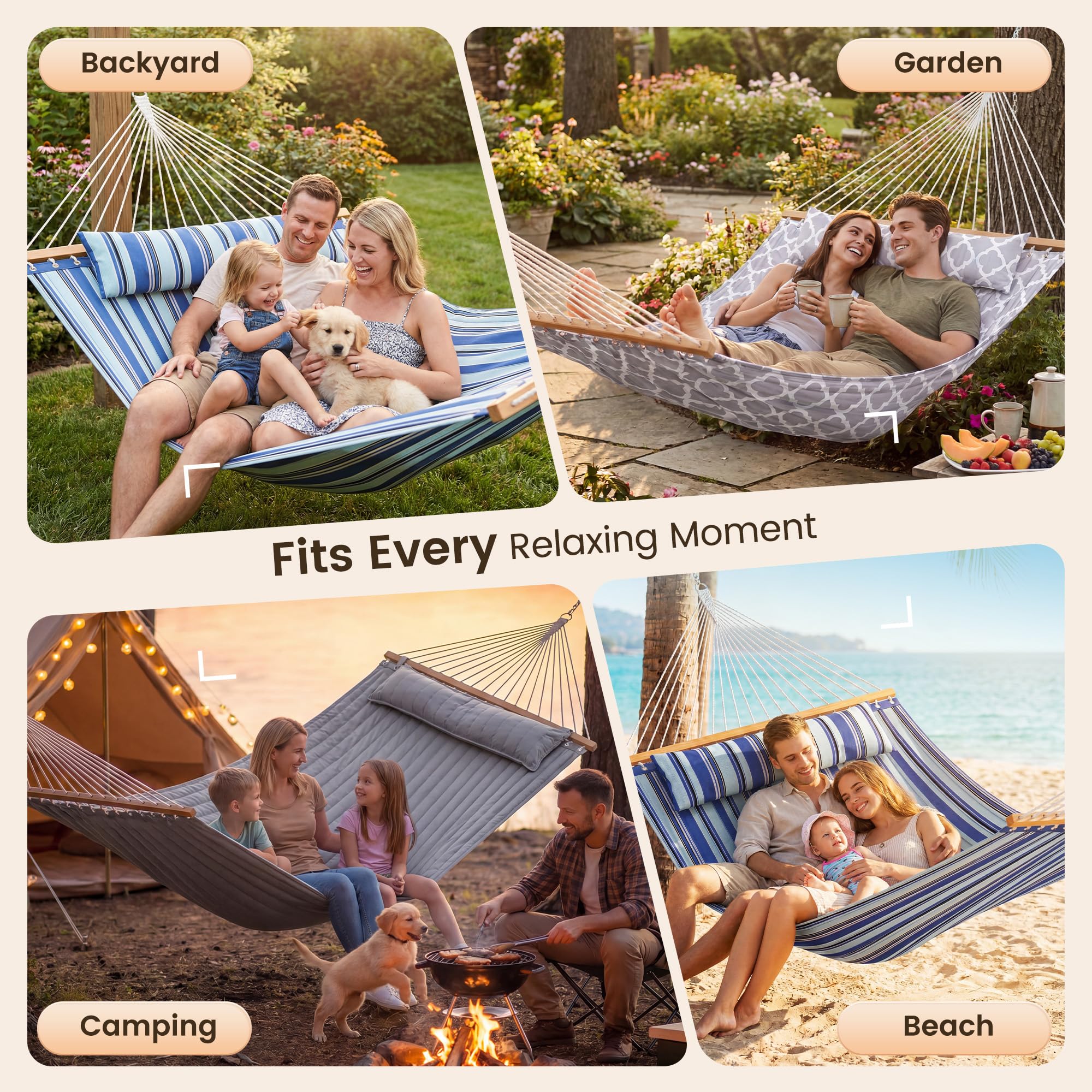 Everyfun hammock folded in carry bag for compact portable storage