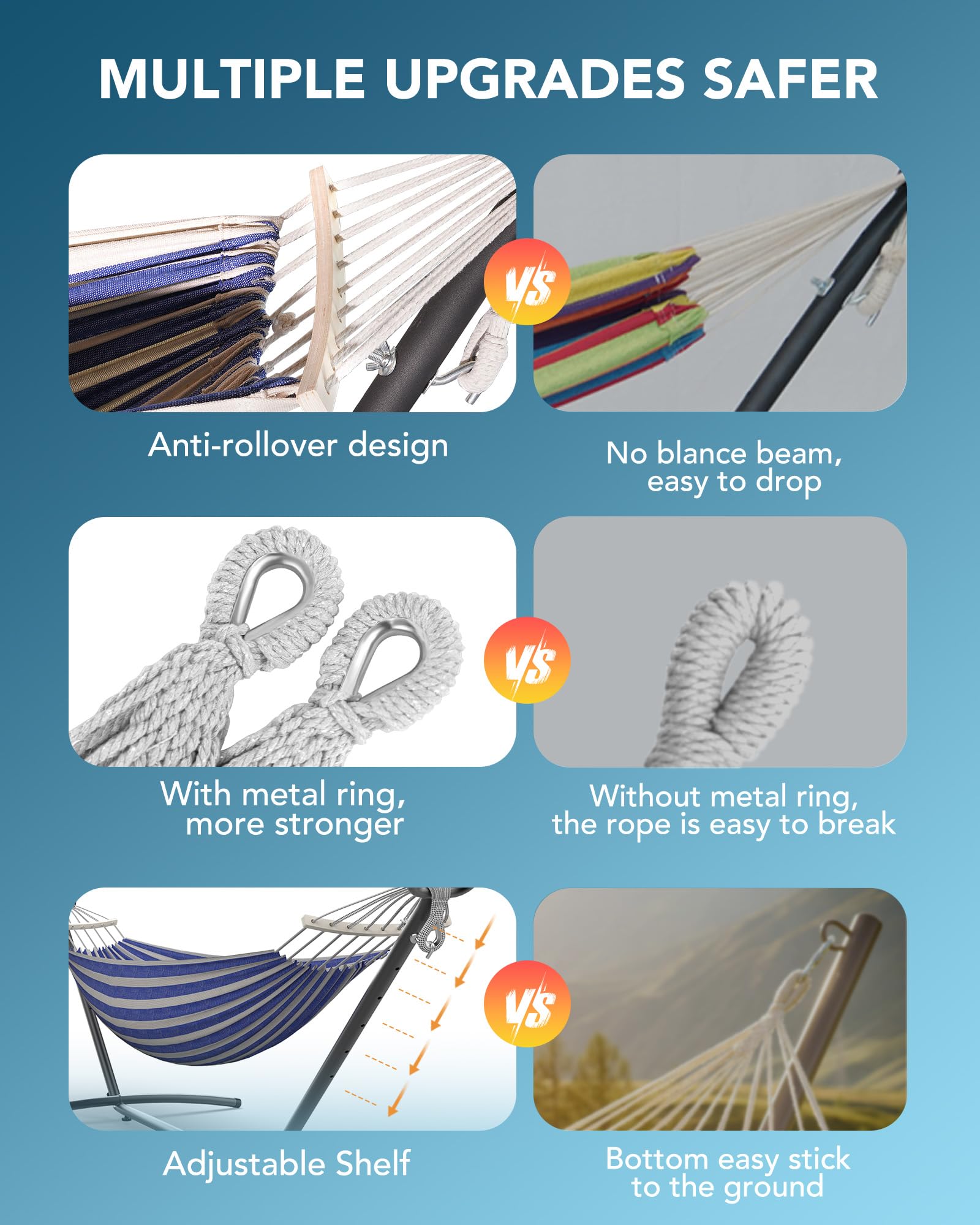 EveryFun hammock set up in backyard with two people relaxing to show portability and outdoor comfort