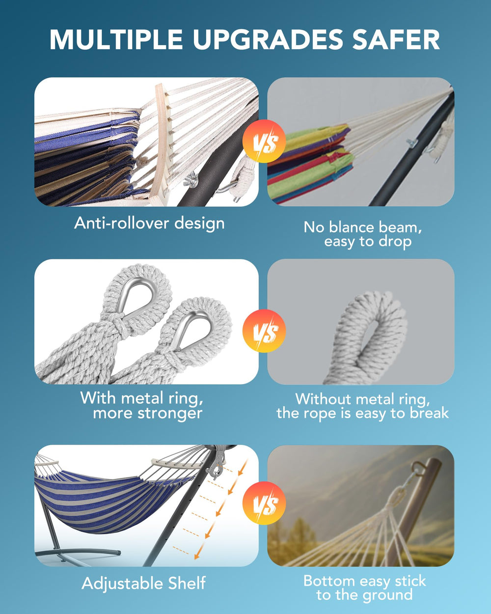 EveryFun hammock set up in backyard with two people relaxing to show portability and outdoor comfort