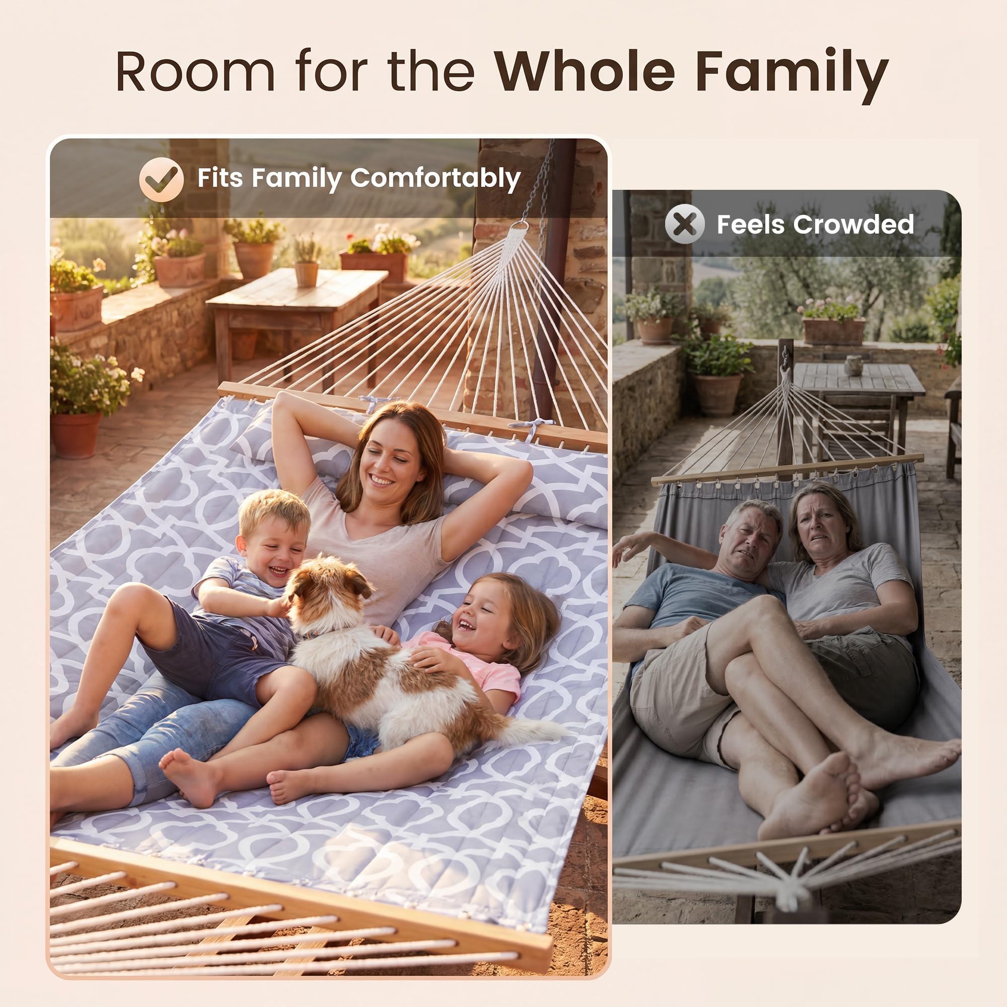 Everyfun hammock hung in backyard setting offering relaxing outdoor retreat