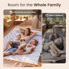 Everyfun hammock hung in backyard setting offering relaxing outdoor retreat