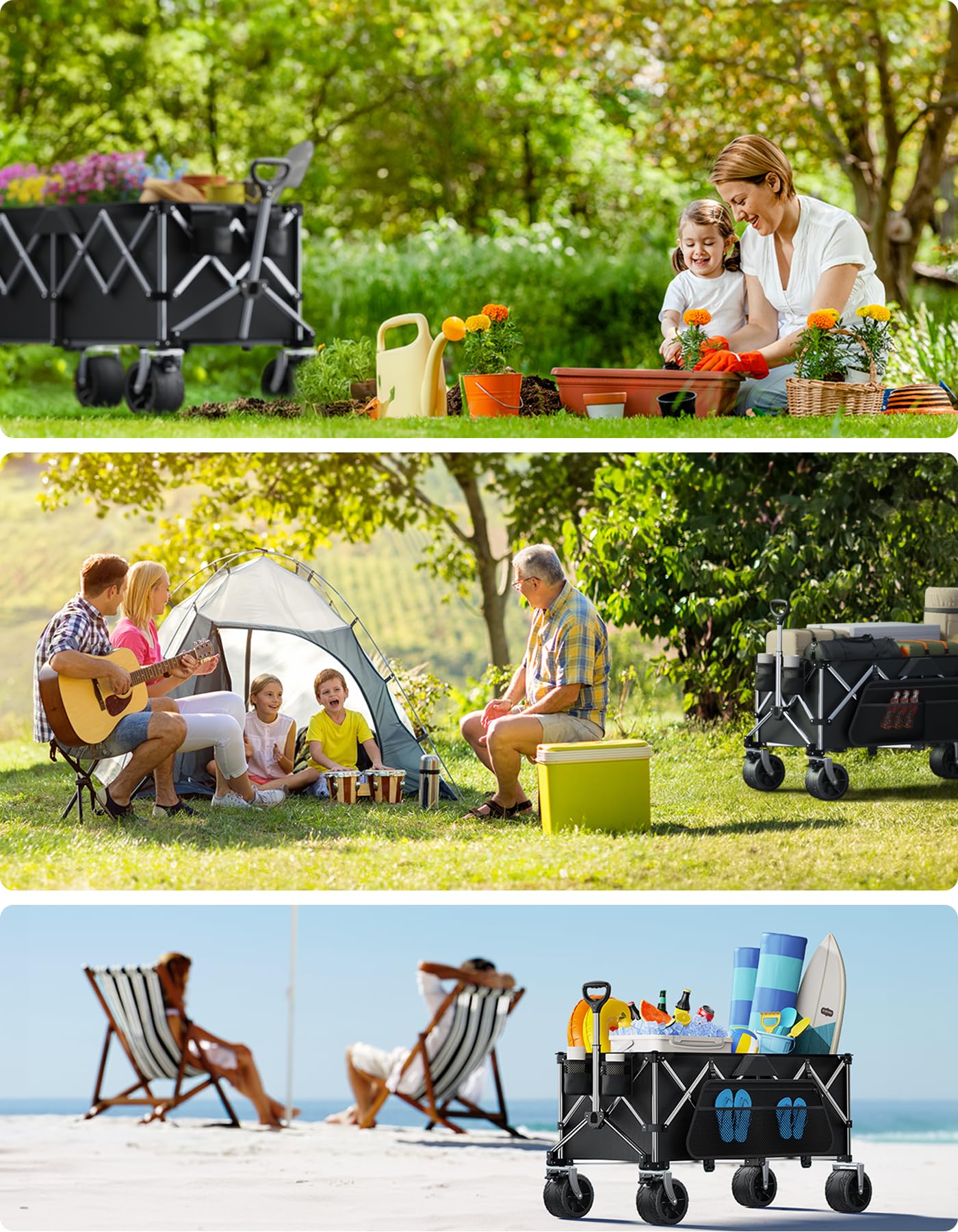 everyfun Pro accessories laid out including cup holders, bungee cords and bag