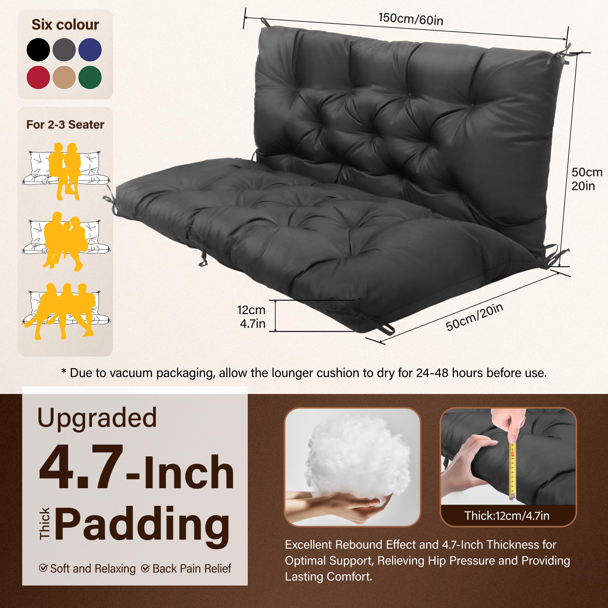 EVJUICION anti-slip tie straps securing cushion to furniture for stability