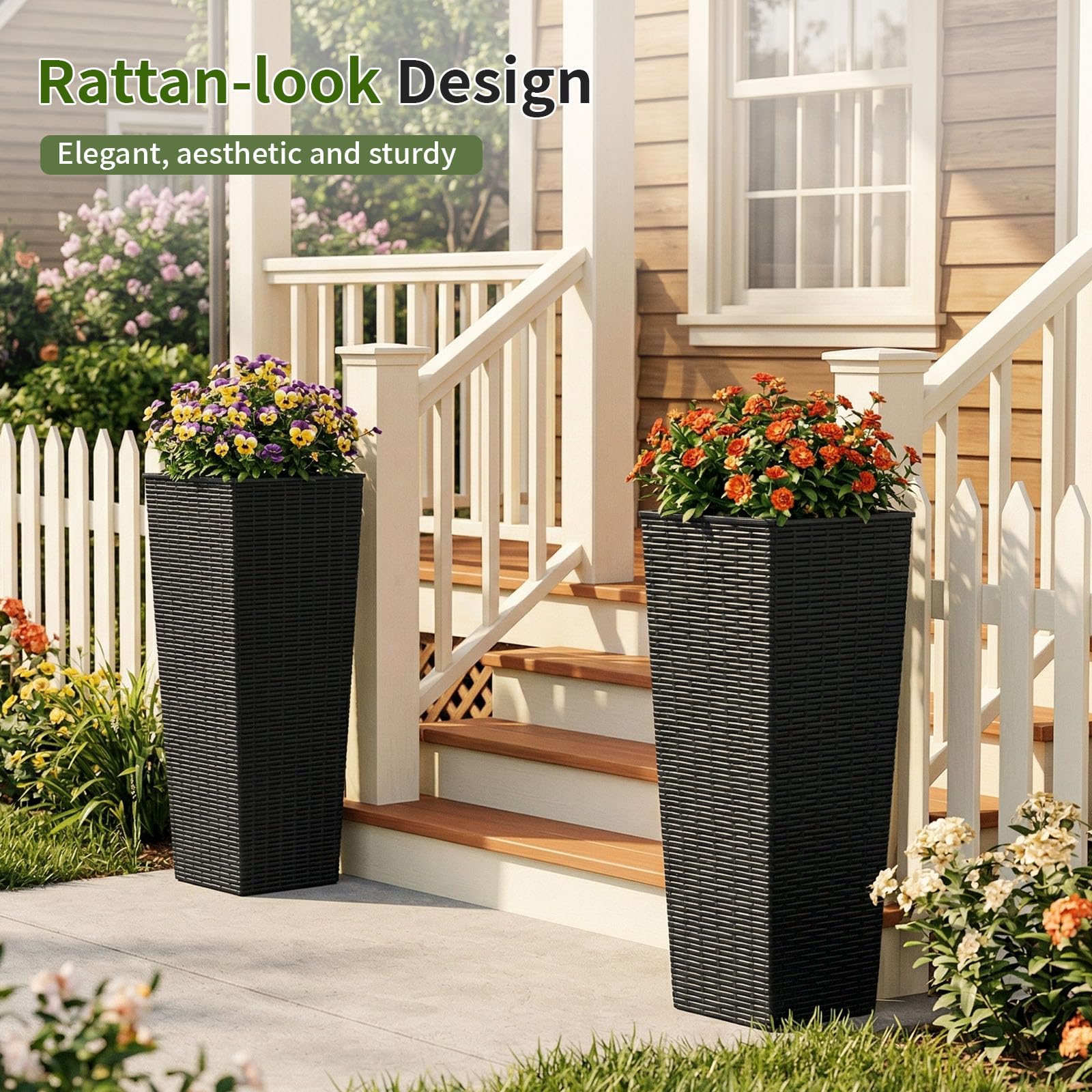 EVLIQUIL planter next to chair showing scale and placement benefit for rooms