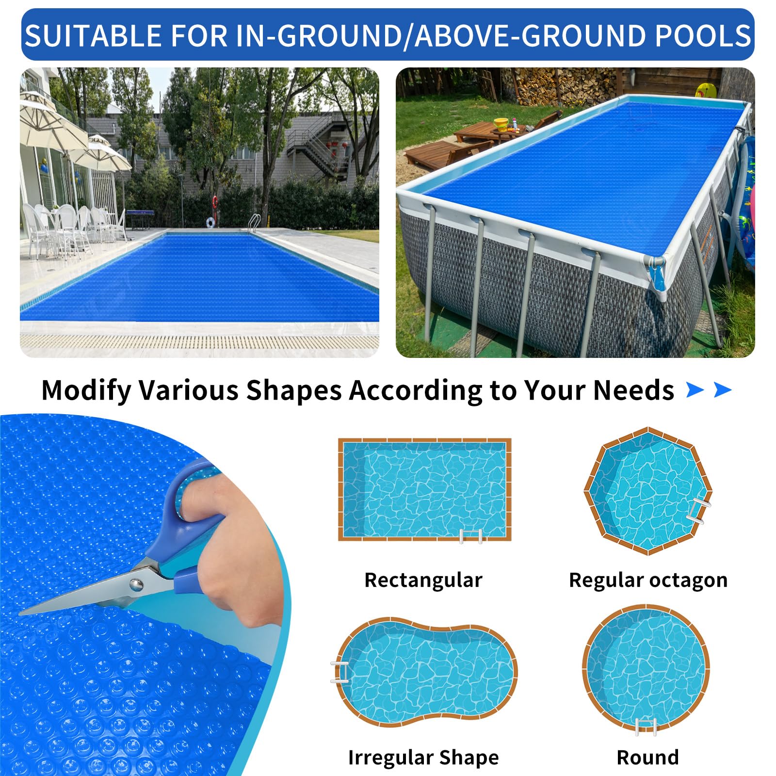 Evoio edge trimmed to fit custom pool shapes for flexible installation