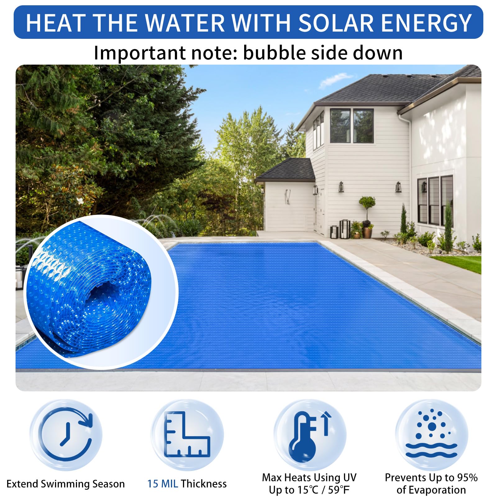 Evoio lifestyle backyard setting demonstrating cleaner pool and comfort