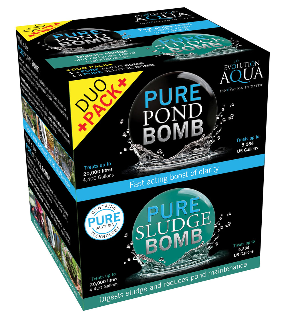 Evolution Aqua packaging front view showing PURE Duo Pack clarity benefit
