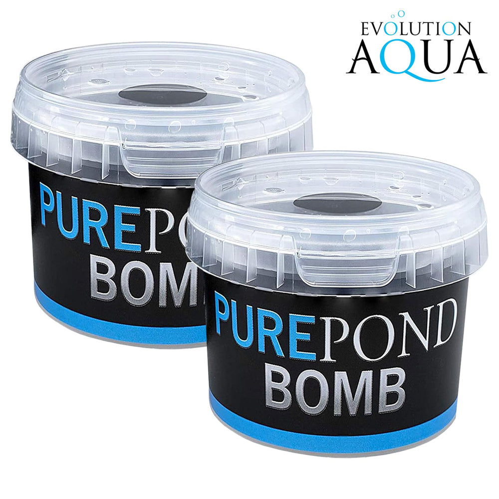 Evolution Aqua Pure Pond Bomb pour close-up highlighting concentrated liquid texture and potency