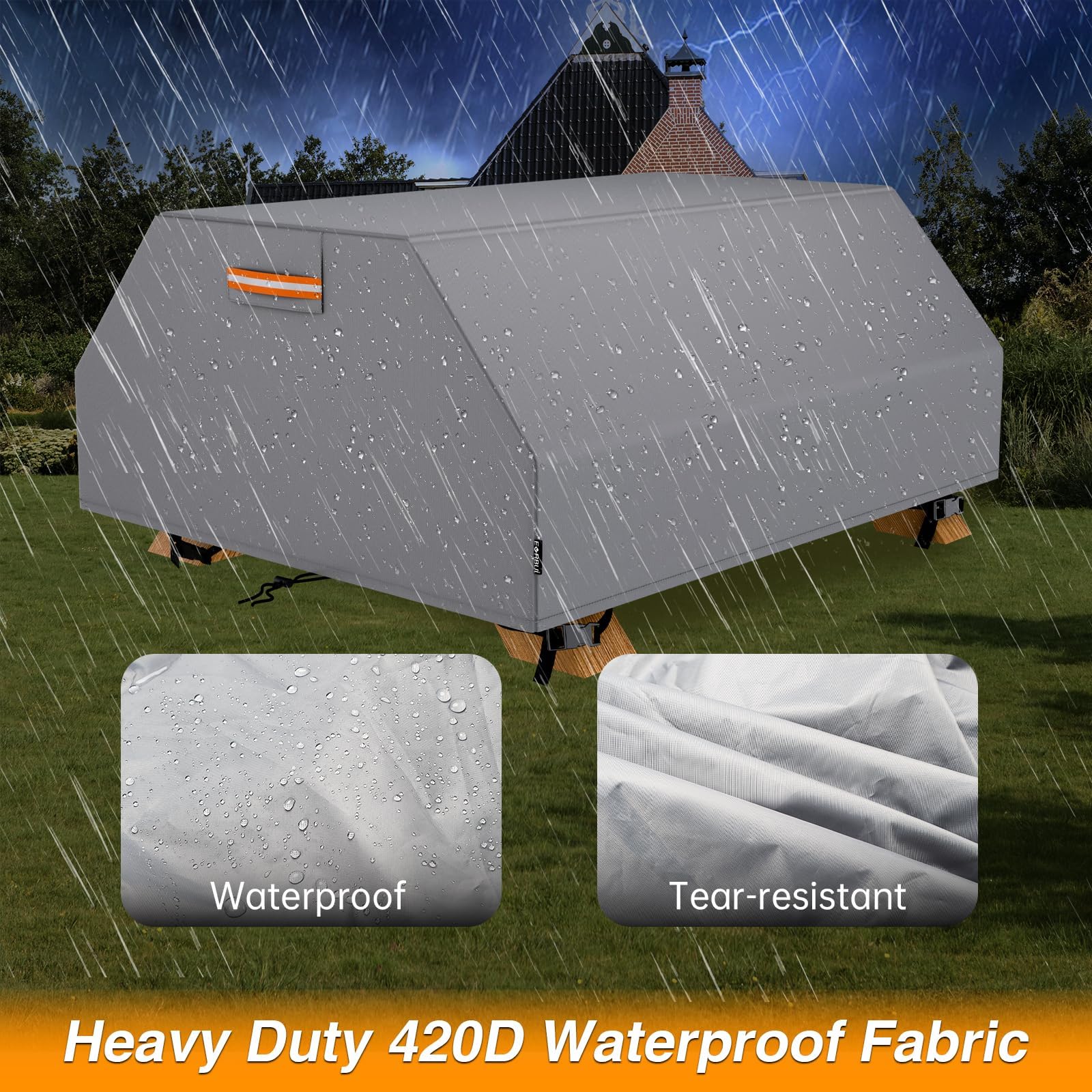 EVRBUL buckle and drawstring close-up showing windproof secure fastening