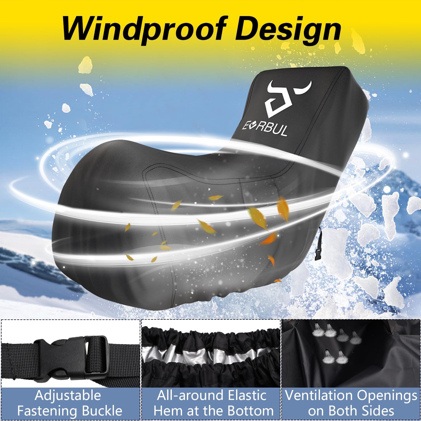 EVRBUL elastic hem close-up ensuring snug fit and debris protection