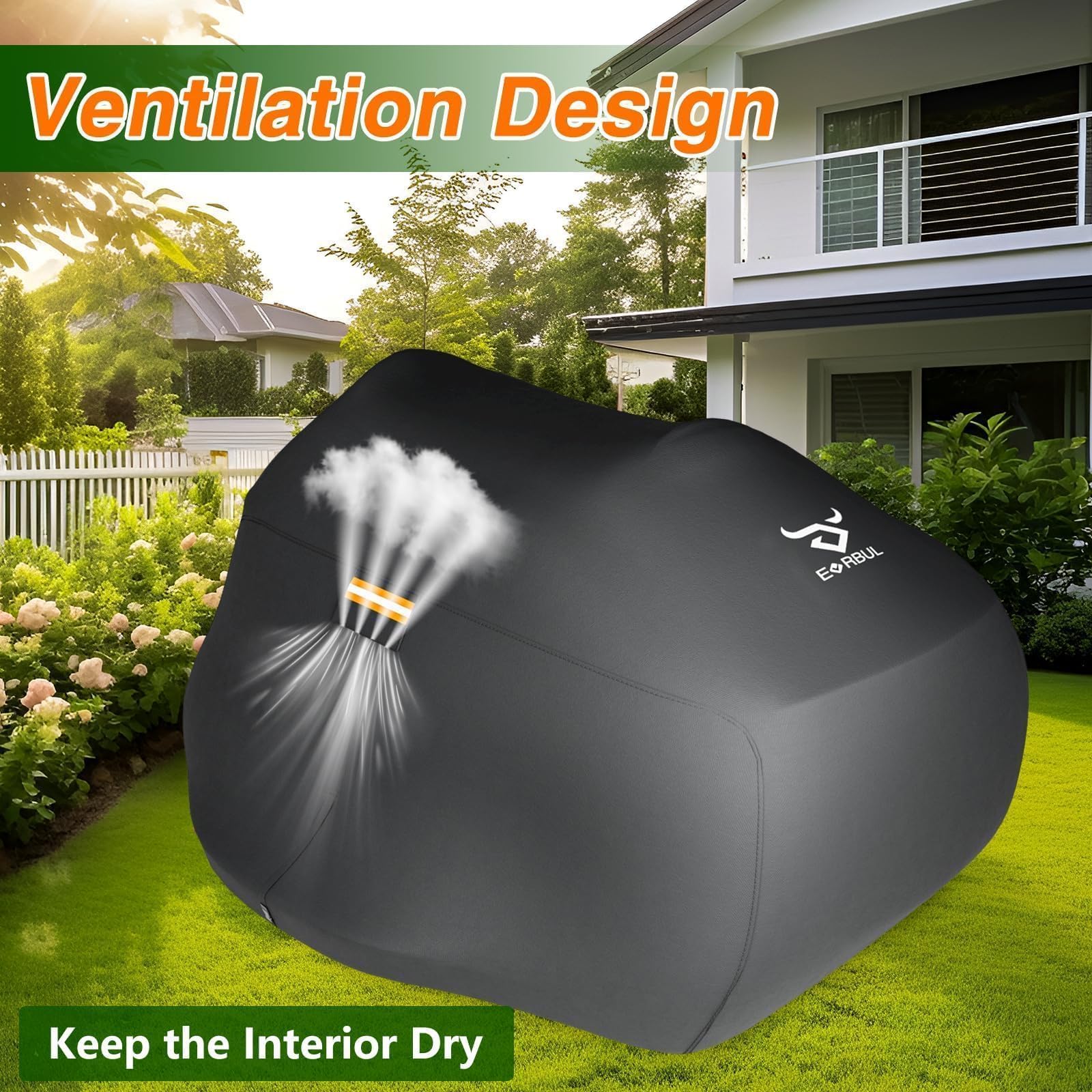 EVRBUL folded cover in storage bag for compact transport and storage