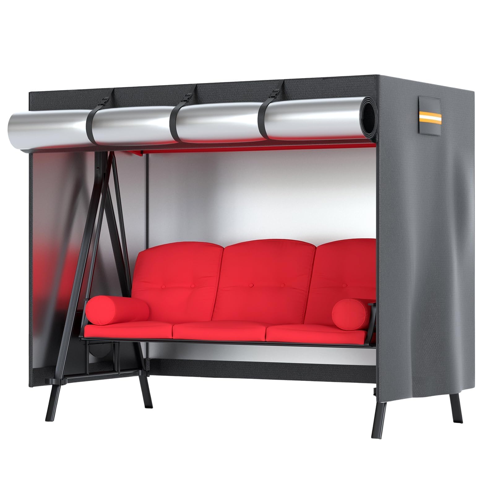 EVRBUL front view covering a 3-seater swing protects from rain