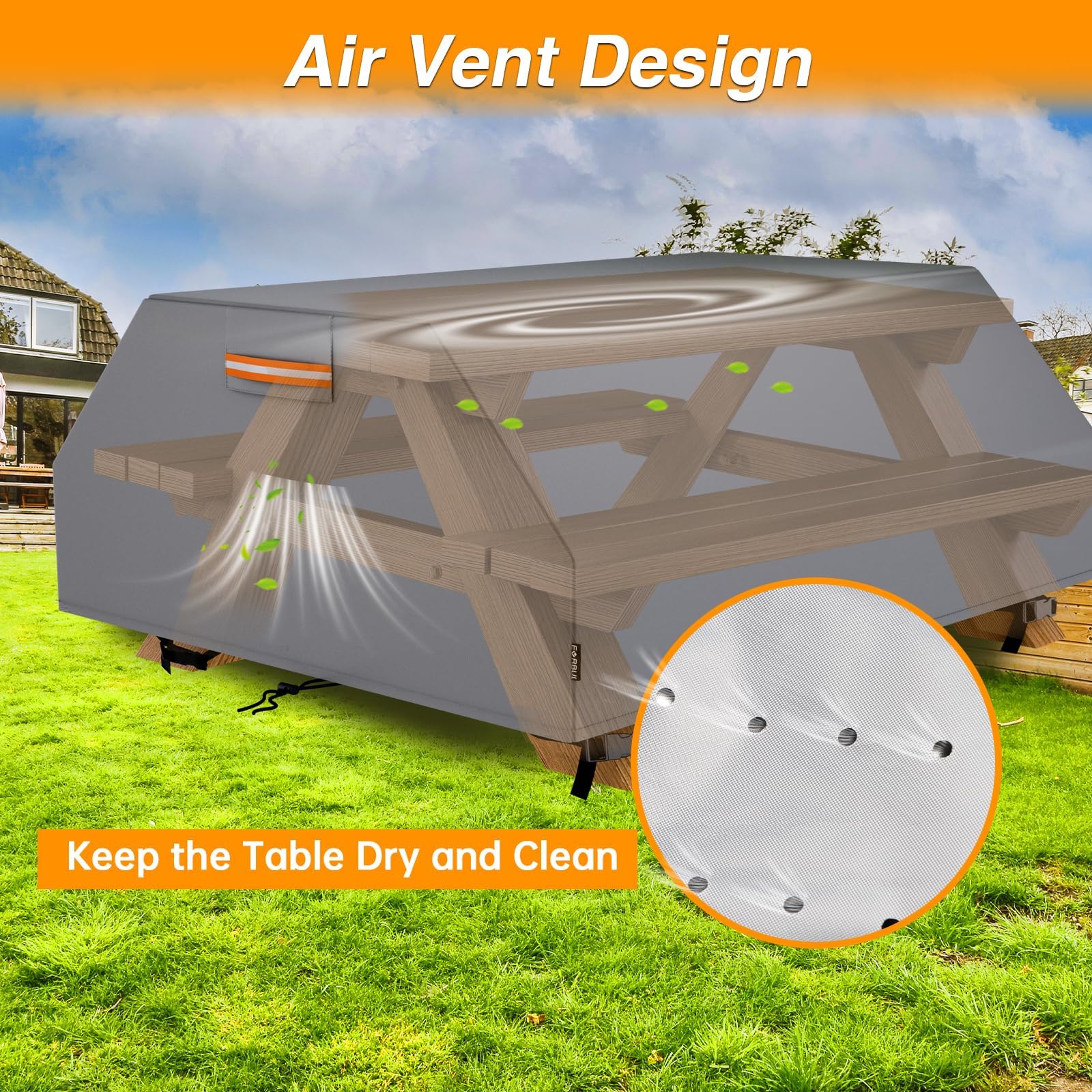 EVRBUL cover in backyard lifestyle scene showing weather-ready protection