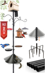 eWonLife assembled feeder pole front view showing stability and multi-feeding benefit