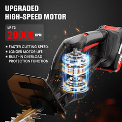 EWORK two 2.0Ah batteries and charger laid out for extended cordless runtime