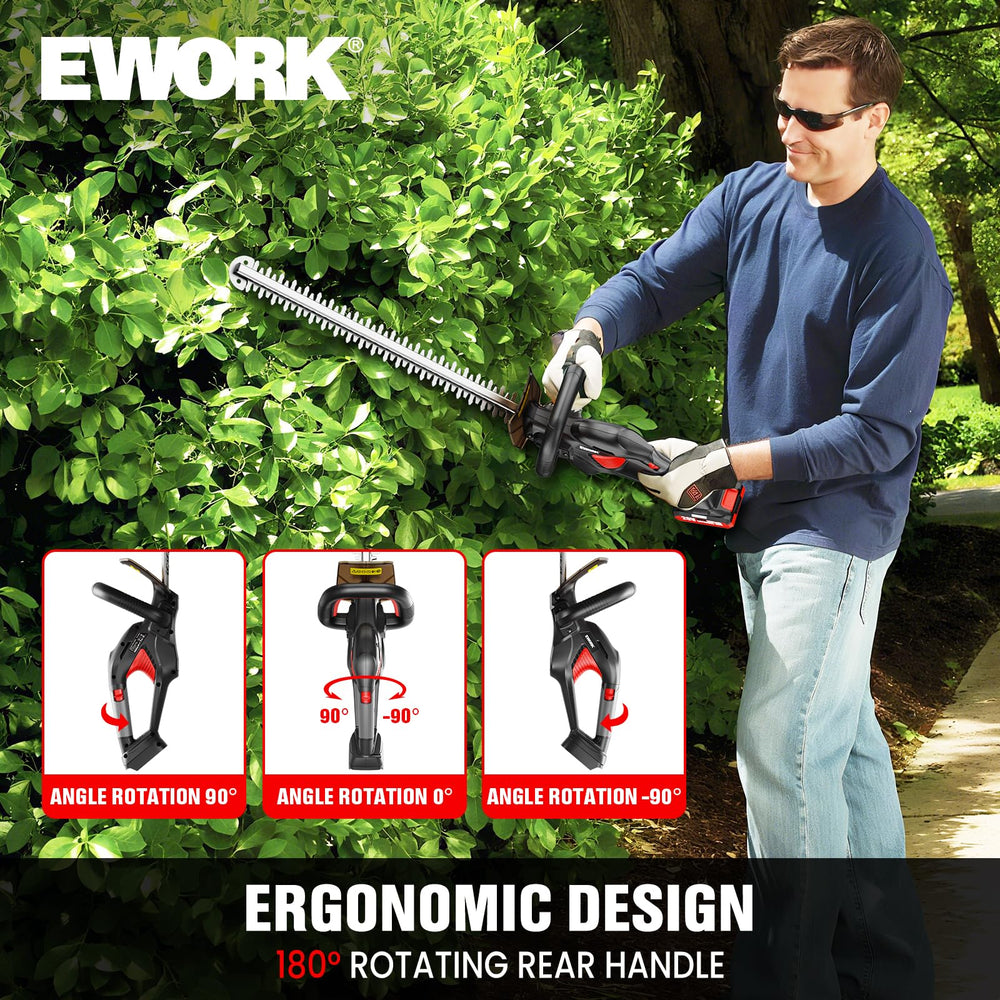 EWORK blade guard on tool for safe storage and protected cutting teeth
