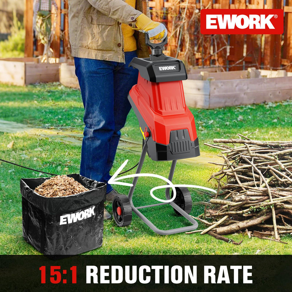 EWORK hopper and safety lock demonstrating secure feed and user protection