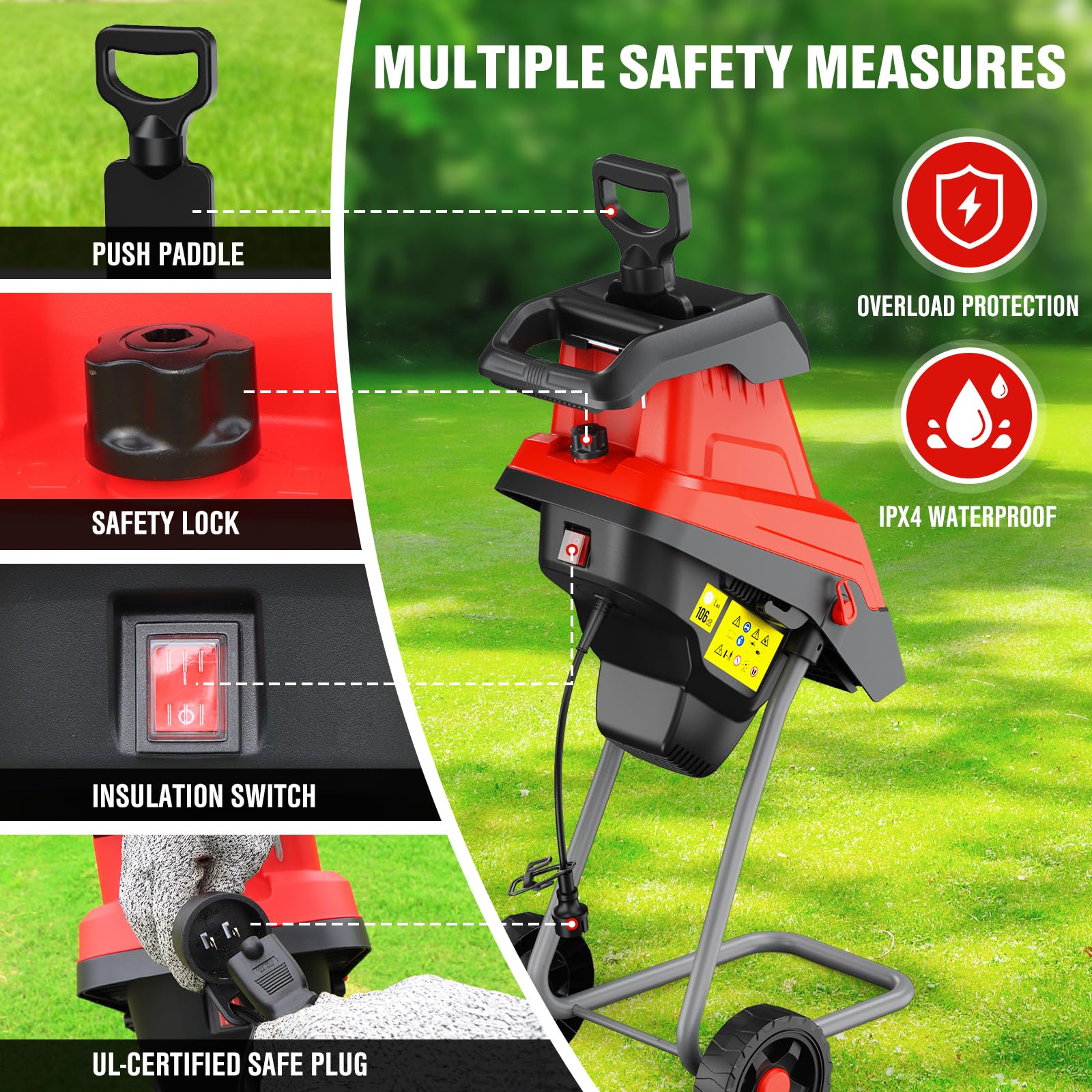 EWORK size comparison with branches illustrating 1.77 inch cutting capacity