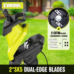 EWORK 12-gallon collection bag with shredded mulch for tidy debris removal benefit