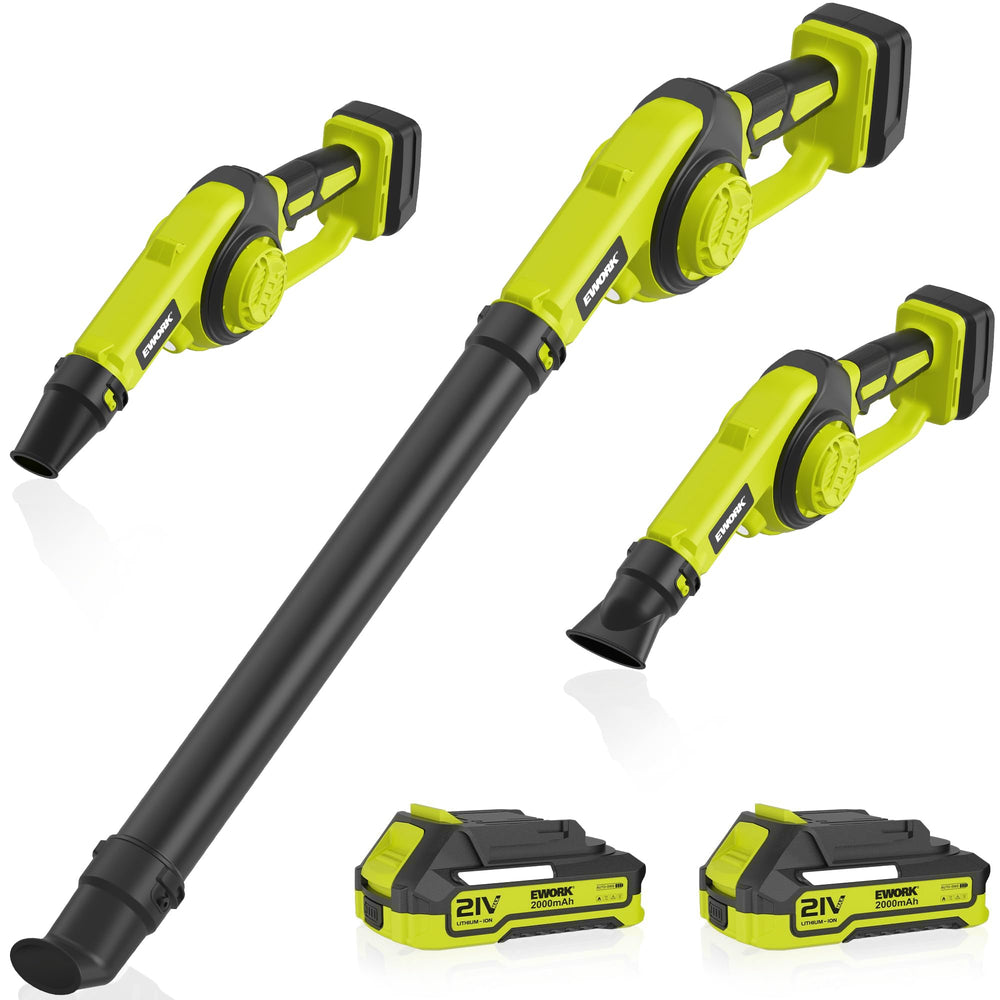 EWORK front angle blower showing compact design and portability benefits