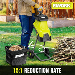EWORK hopper safety lock detail showing interlock that prevents accidental operation
