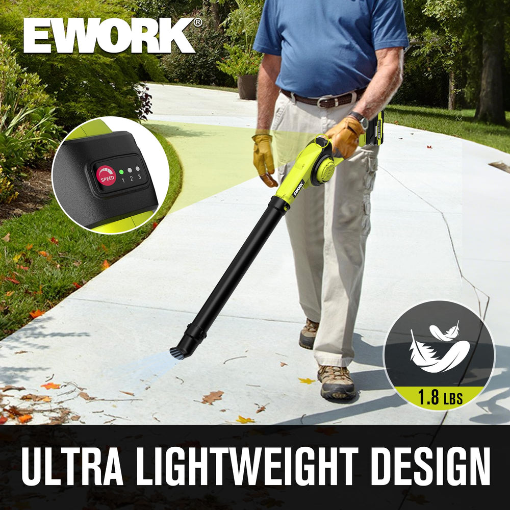 EWORK side profile with extension tube for reaching tight or high spots