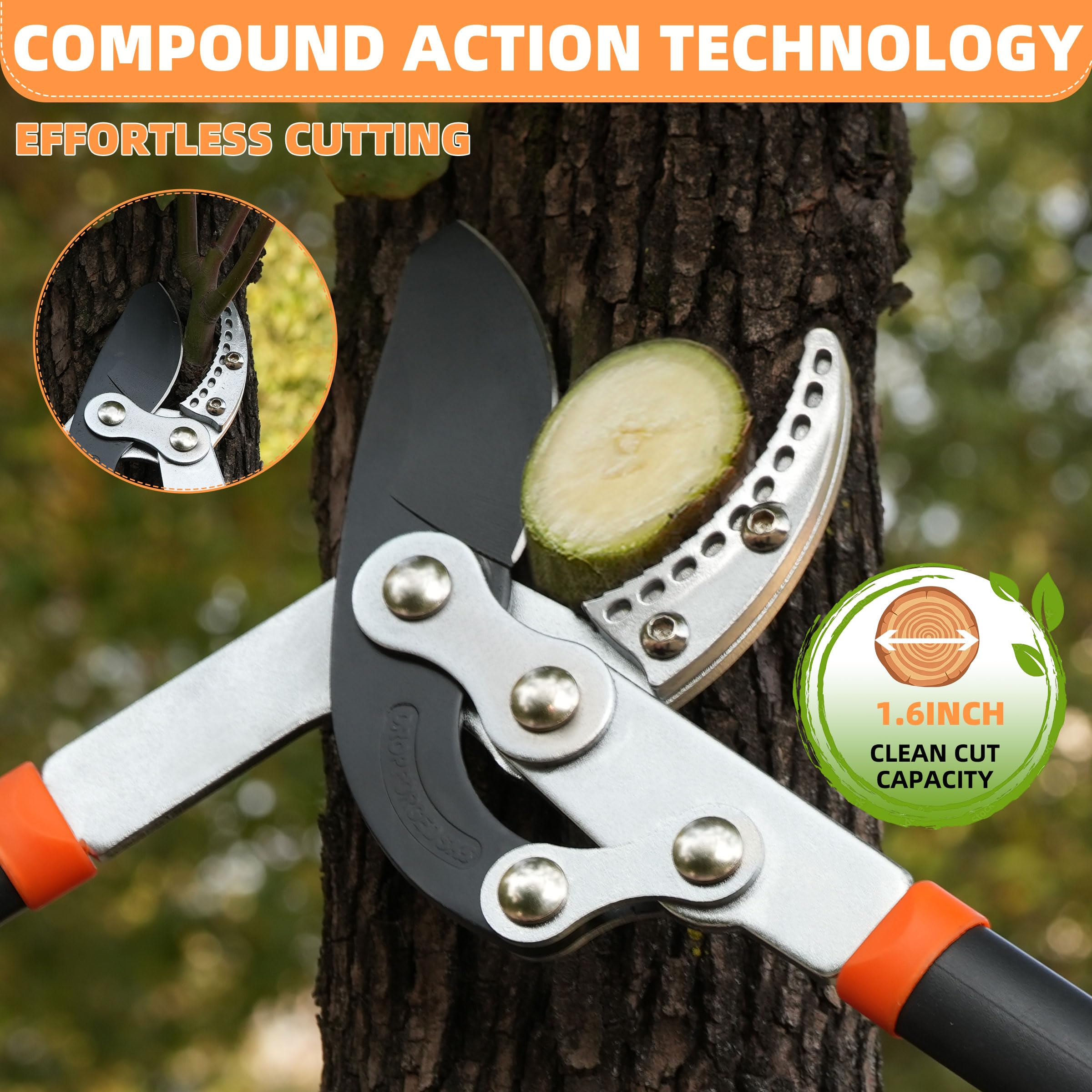 EWPJDK pruning shears handle detail with ergonomic grip for comfort