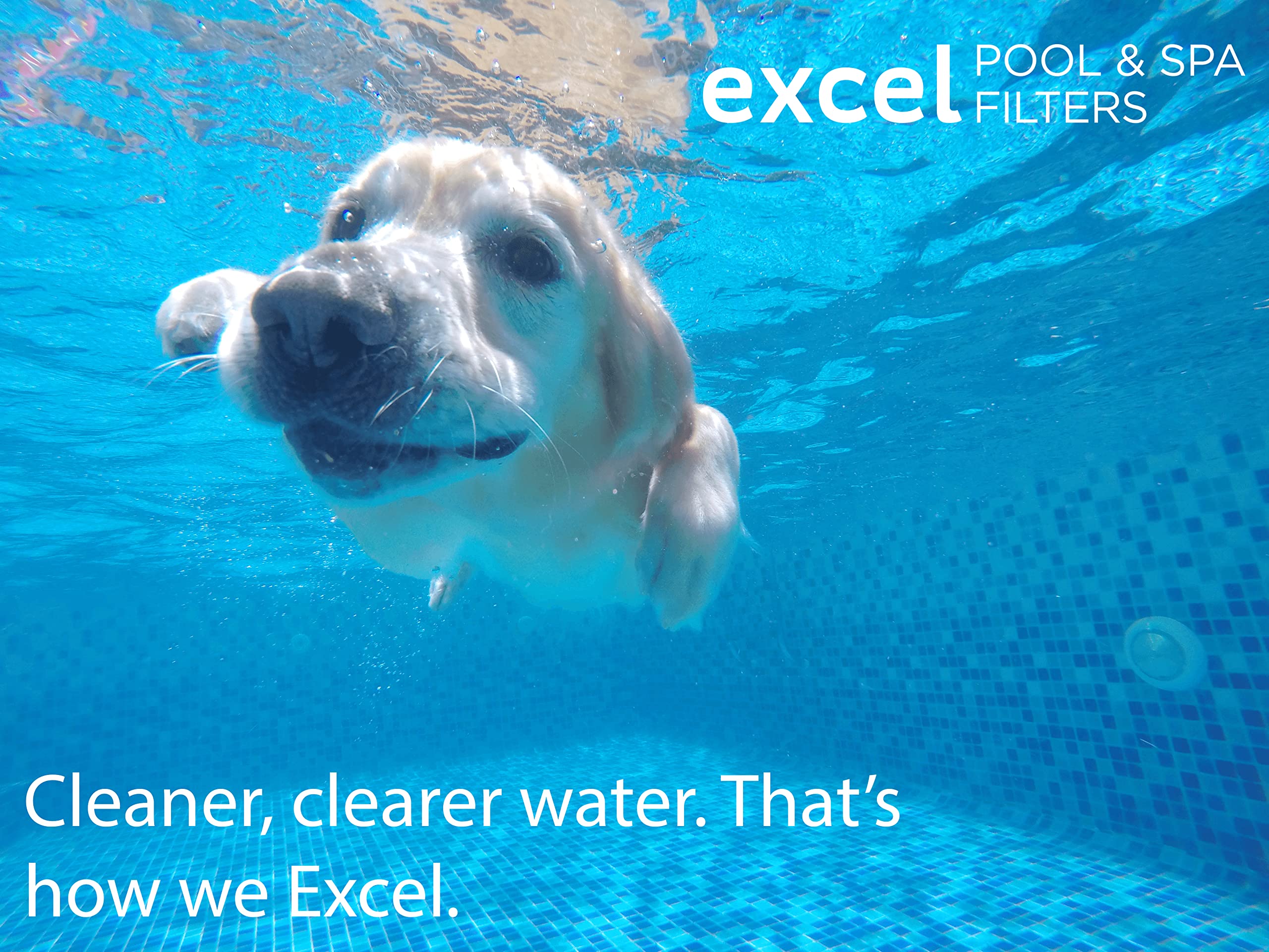 Excel XLS-802 poolside lifestyle image showing product ready for maintenance benefit hassle-free care