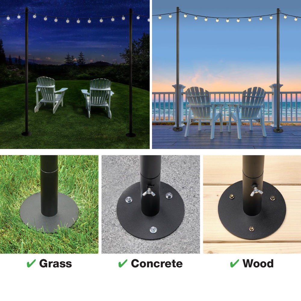 EXCELLO GLOBAL close-up of black powder-coat finish demonstrating weather resistance benefit
