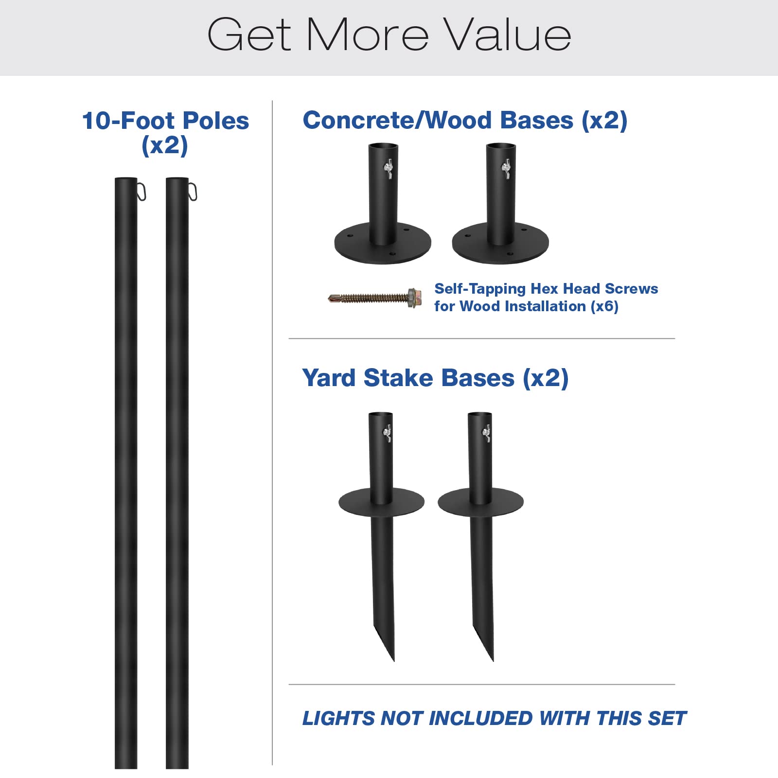 EXCELLO GLOBAL clip and hook detail holding string lights securely, prevents sagging