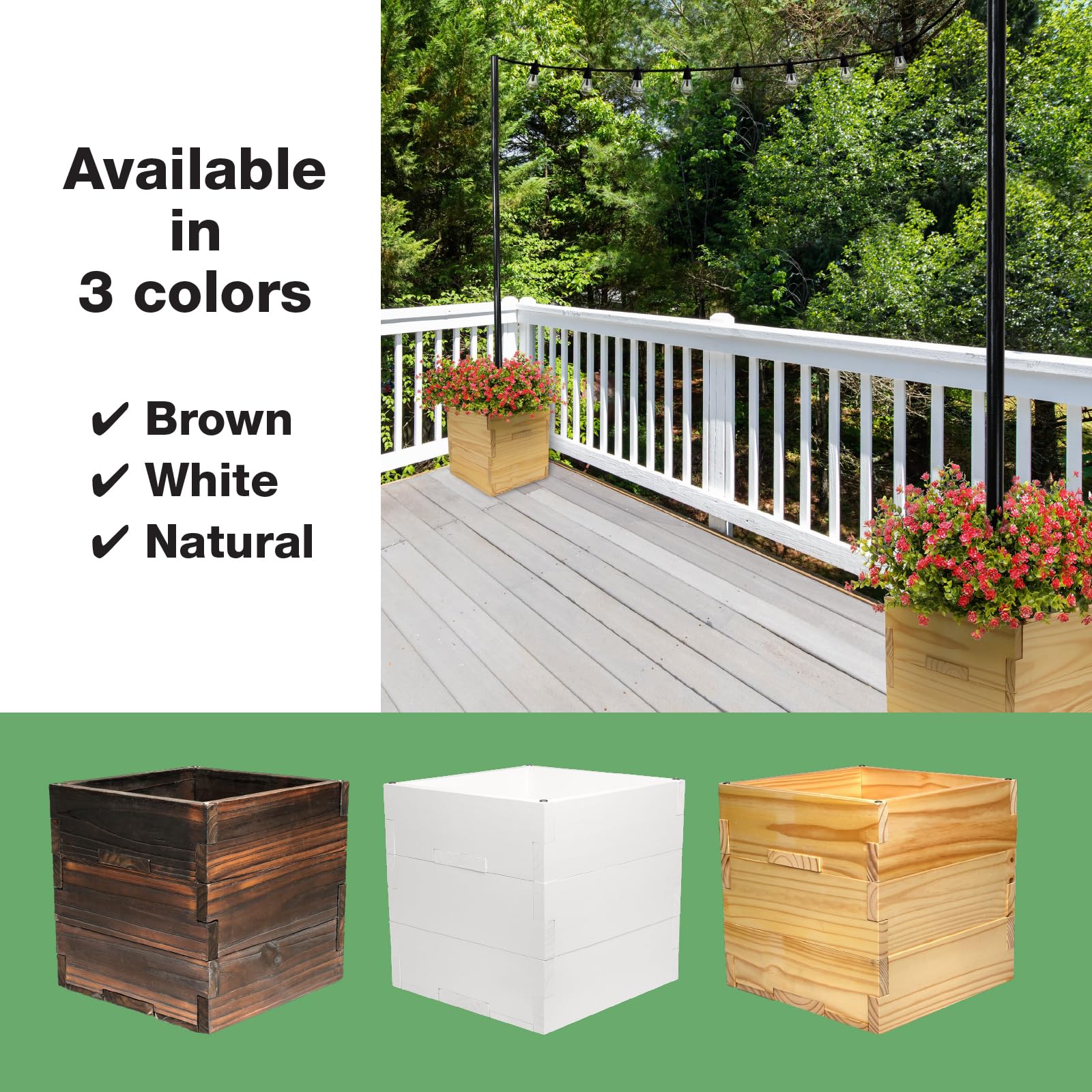EXCELLO top view filled with flowering plants demonstrating planting options benefit: decorative greenery