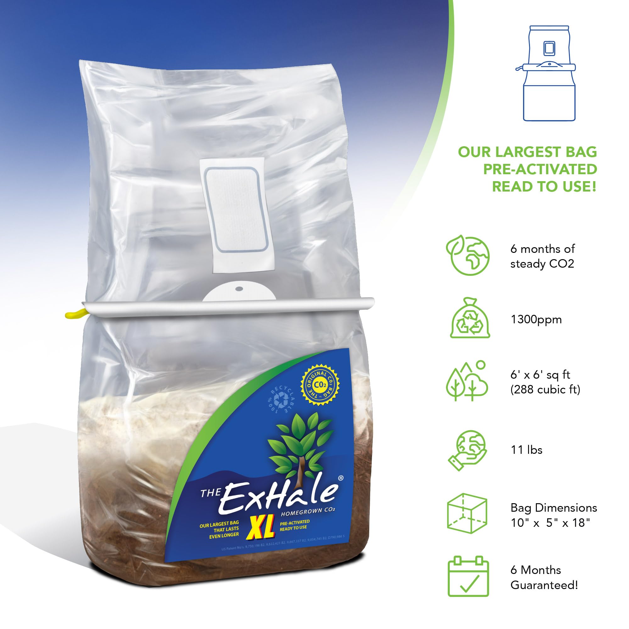 Exhale XL filter close-up highlighting breathable membrane benefit
