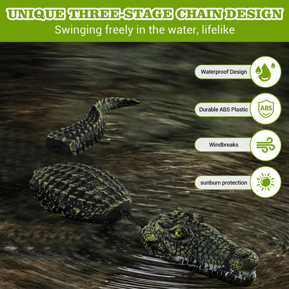 EXLIPO floating crocodile in pond illustrating realistic float and visual impact