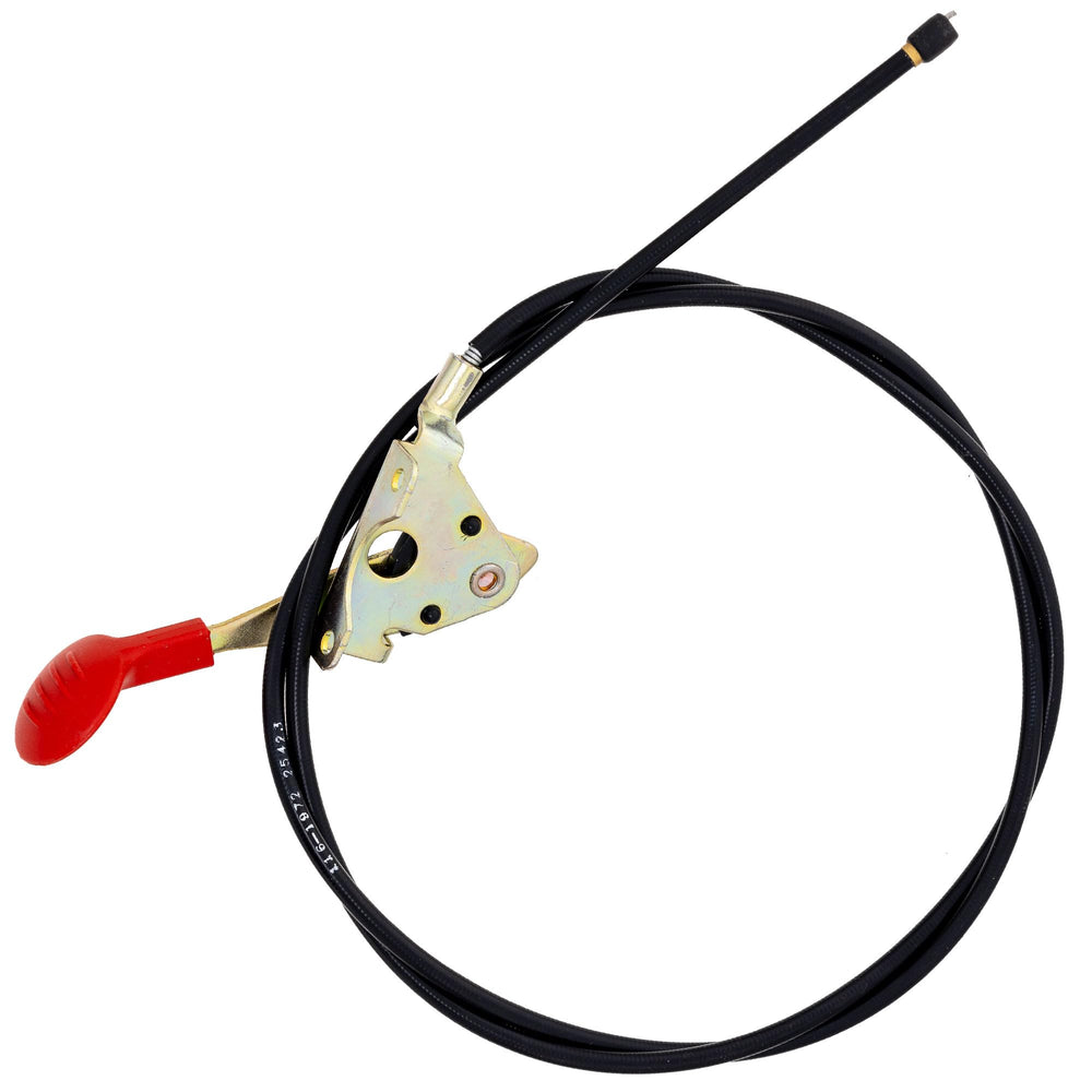 Exmark cable close-up end fitting highlighting precise factory fit