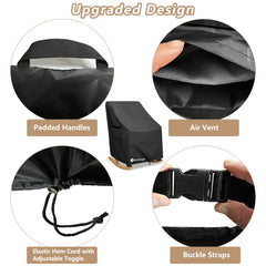 Exokugo padded handle detail for easy install and removal benefit