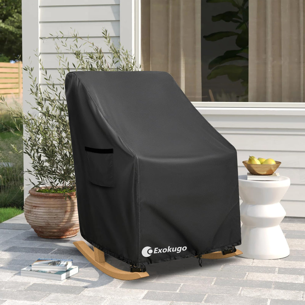 Exokugo folded cover and storage bag for compact off-season storage