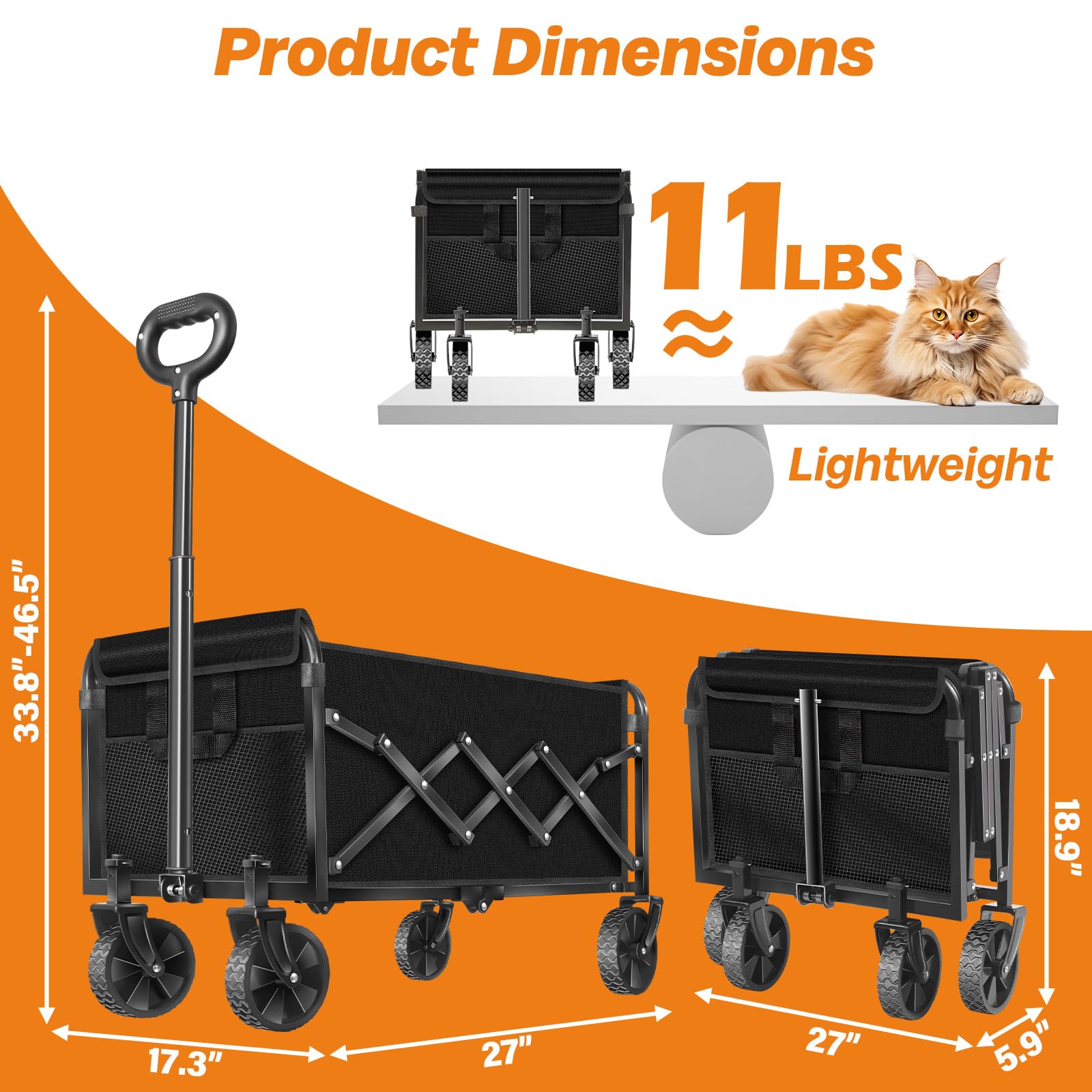 Exovyn folded compact storage demonstrating portability and trunk fit