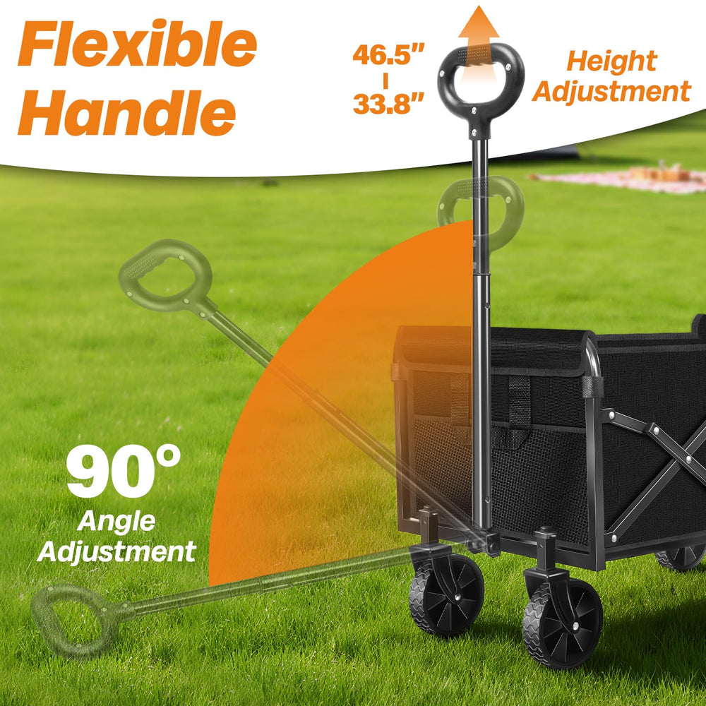 Exovyn handle adjustment closeup showing adjustable drawbar convenience