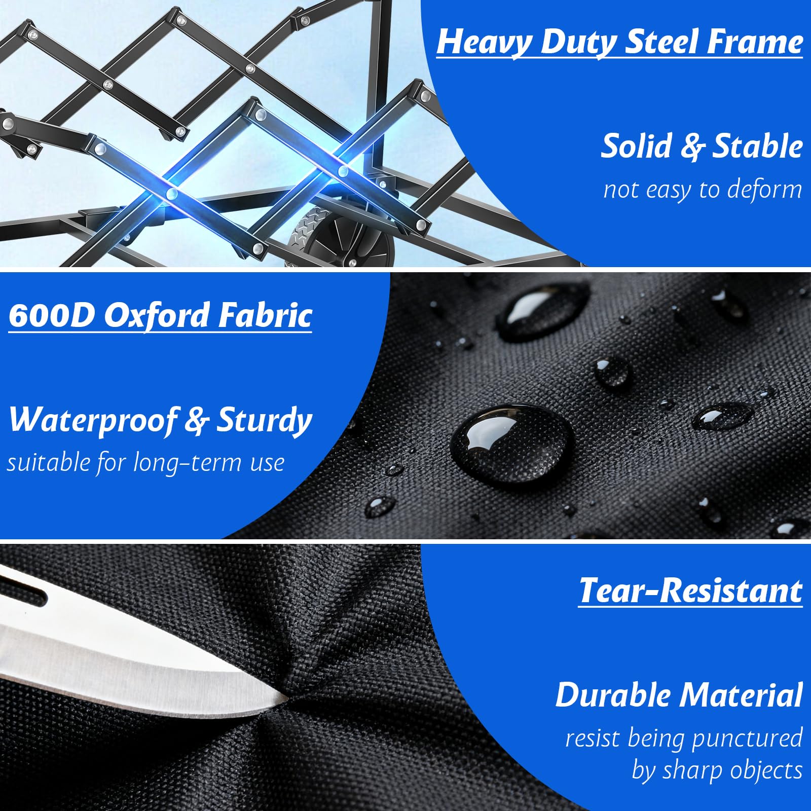 Exovyn 600D fabric texture detail for durable weather resistance