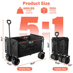 Exovyn wagon folded compact for easy trunk storage benefit